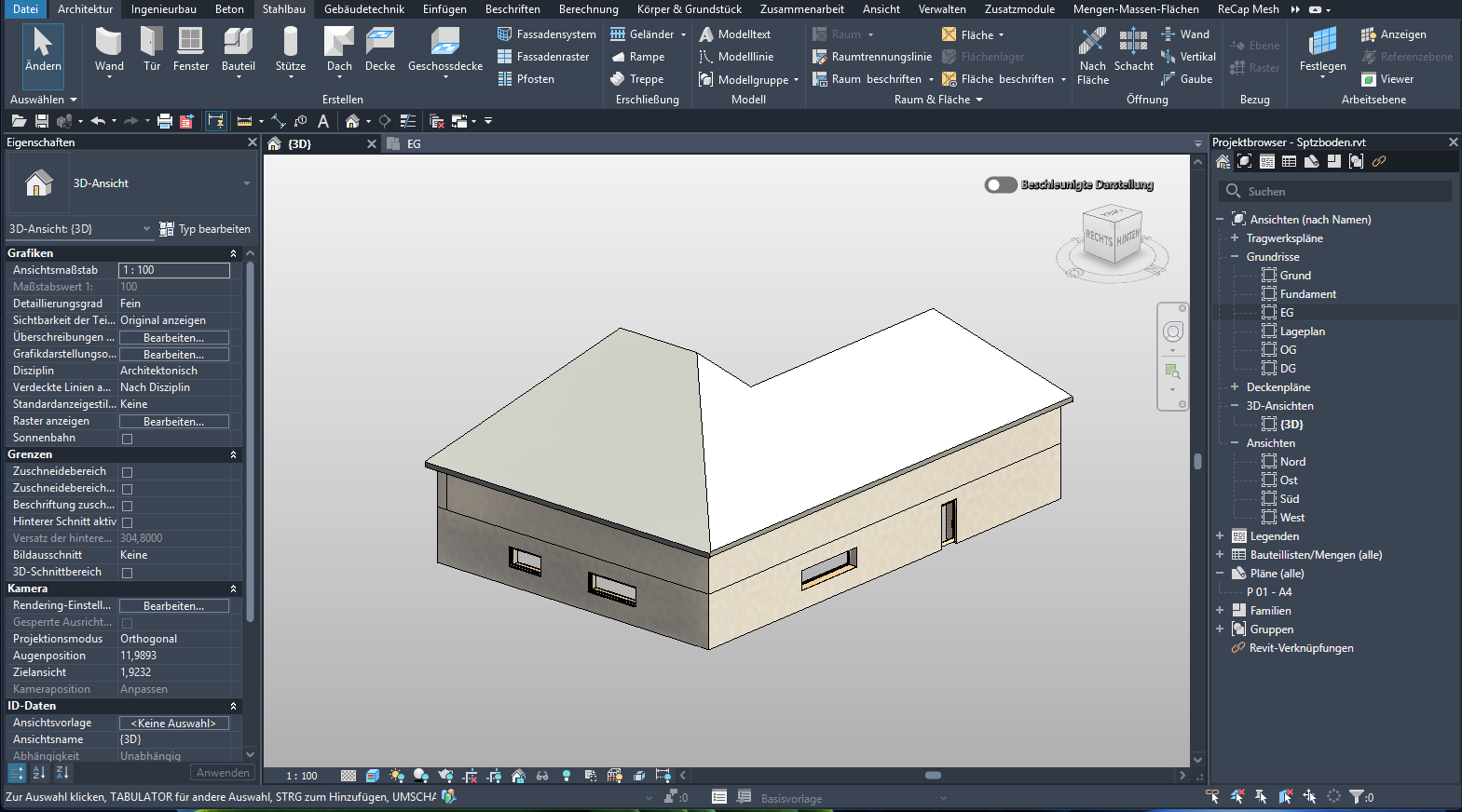 Dreidimensionales BIM-Modell